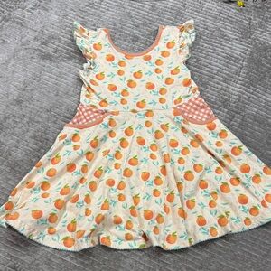 Orange Print Kids Dress Serendipity Shrimp & Grits Kids